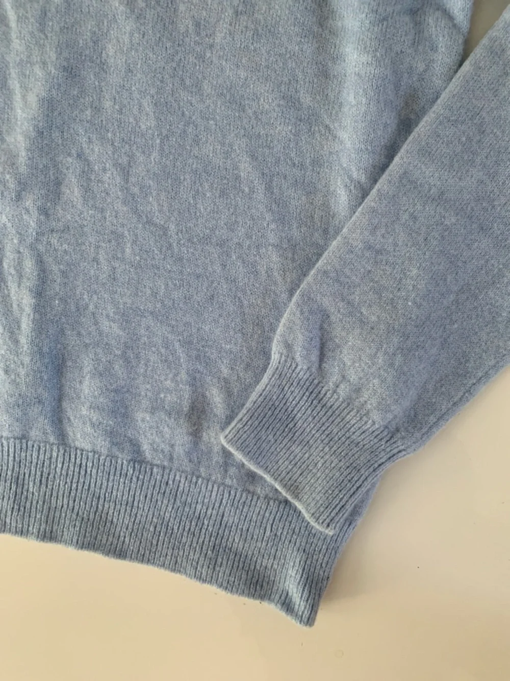 Samsøe Samsøe Viktor Crew Neck Sweater Men’s M 100% Wool Chambray Blue